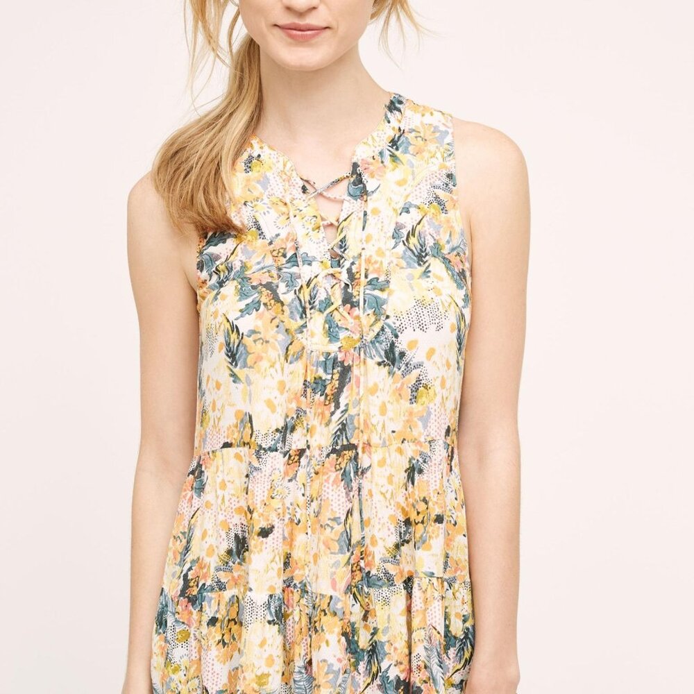 Anthropologie Floreat Anafa tiered Tank Top Blouse